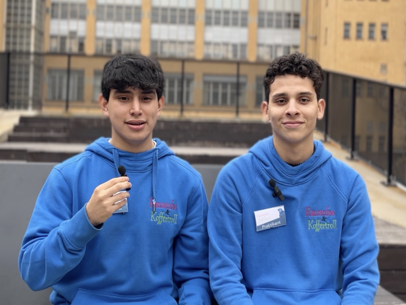 Iván y Mario, Ventas-Ranzenfee und Koffertroll Berlin, marzo 2025, Colegio Alemán Humboldt Samborondón,
